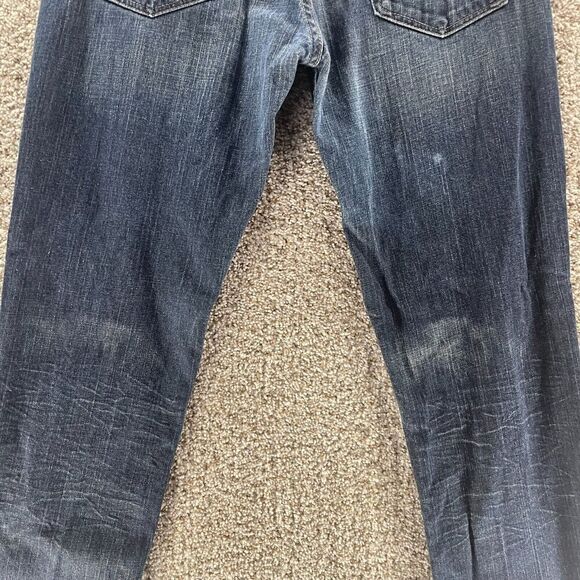 Levis Jeans Mens 34x32 Blue Denim Pants 511 Straight Dark Wash Cotton Adult Logo - Picture 7 of 11